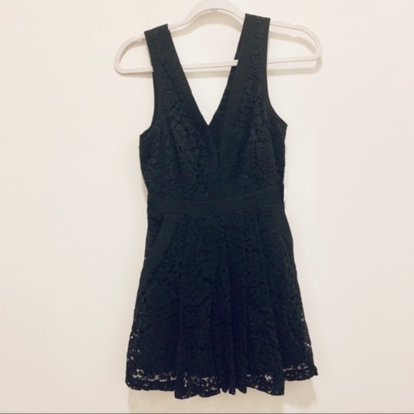 Free People Black Lace Dress with POCKETS - Picture 2 of 7